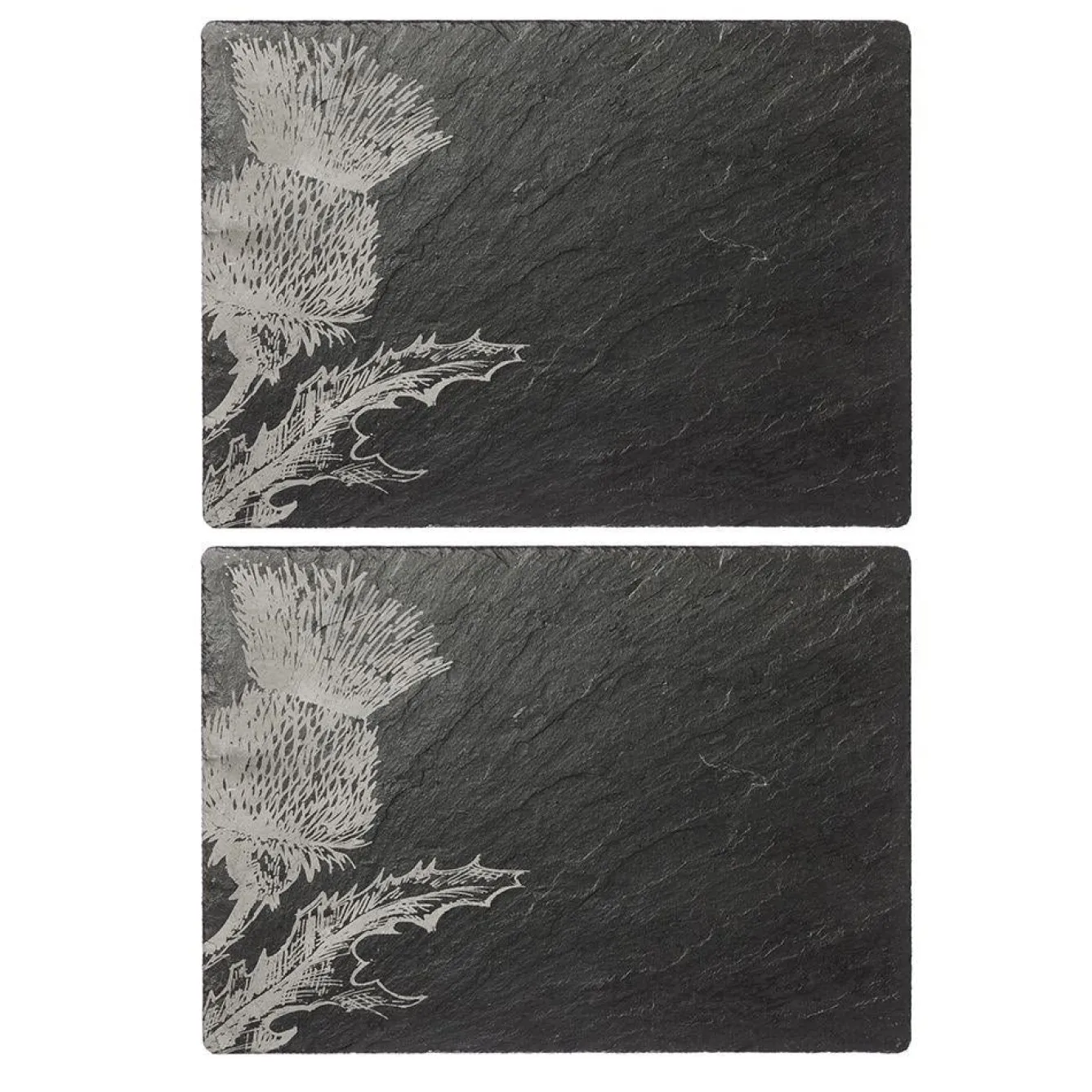 Selbrae Thistle Slate Placemats - Set of 2- Placemats