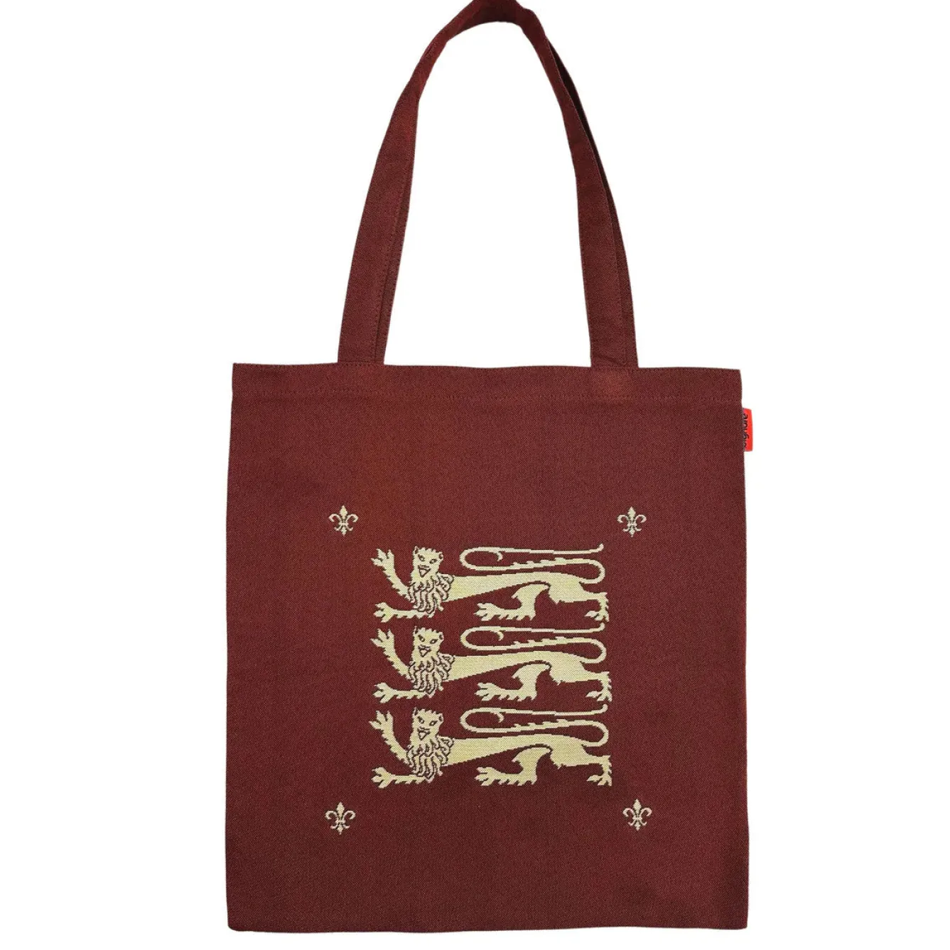 Signare Three Lions Red Flat Tote Bag- Royal|Bags