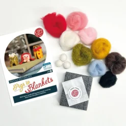 The Crafty Kit Co. Three Little Pigs in Blankets Needle Felting Kit- Crafts