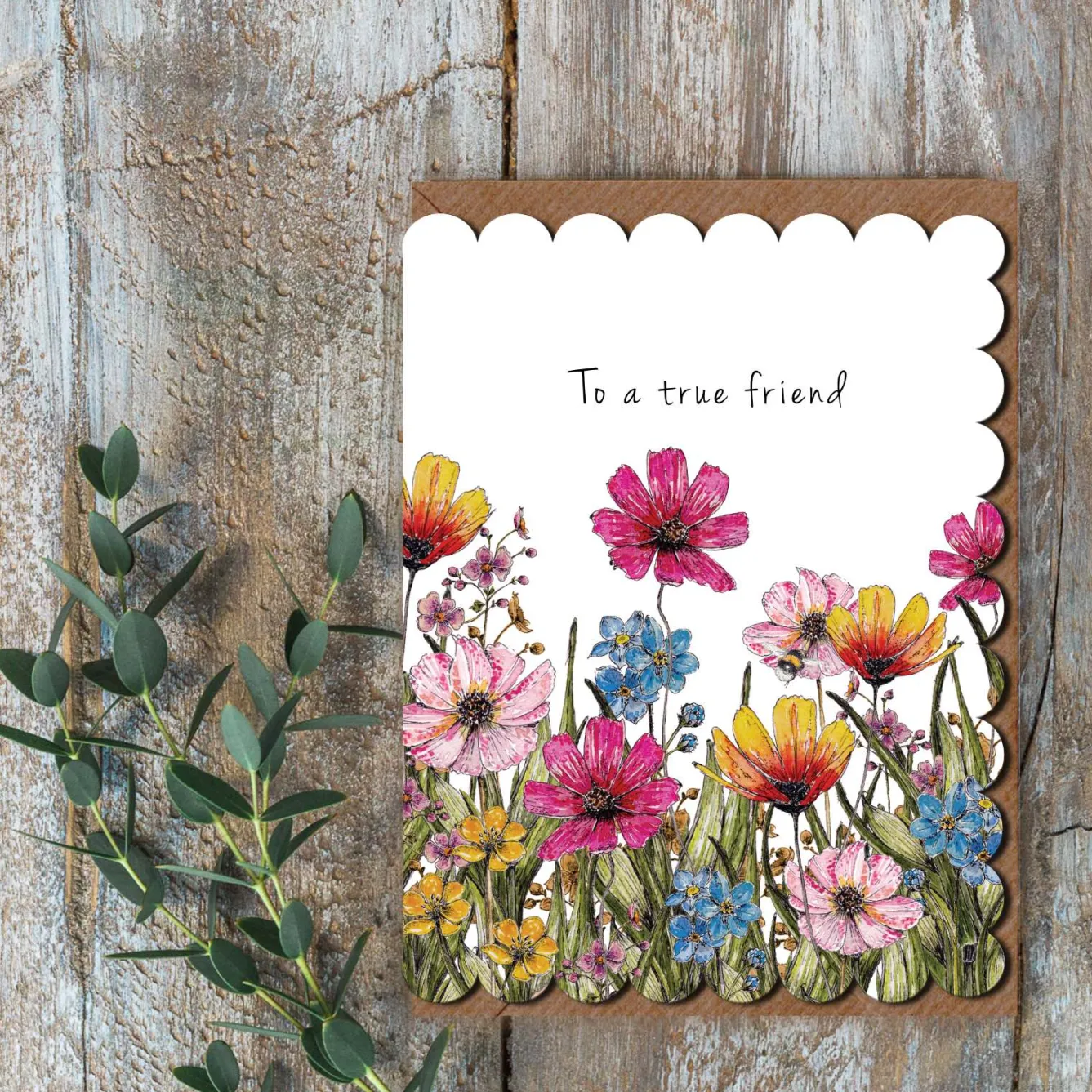 Toasted Crumpet 'To A True Friend' Greeting Card- Greeting Cards