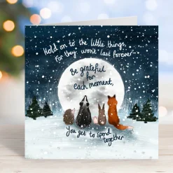 Fox Under The Moon 'Together' Greeting Card- Christmas Cards