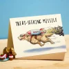 Bewilderbeest Treat-Seeking Missile Greetings Card- Greeting Cards