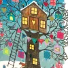 Roger La Borde Treehouse Blue Lasercut Christmas Card Kraft Box- Christmas Decorations|Christmas Cards