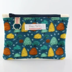 Poppy Treffry Trees Flat Zip Purse with Keyring- Storage|Key Chains