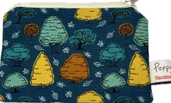 Poppy Treffry Trees Small Flat Coin Purse- Storage|Bags