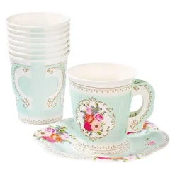 Talking Tables Truly Scrumptious Teacup & Saucer Set - 12 pack- Picnic|Tea