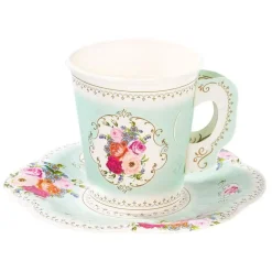 Talking Tables Truly Scrumptious Teacup & Saucer Set - 12 pack- Picnic|Tea