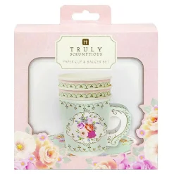 Talking Tables Truly Scrumptious Teacup & Saucer Set - 12 pack- Picnic|Tea