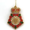 Tinker Tailor Tudor Rose with  Crown Decoration by London- Christmas Decorations|Seasonal Decor