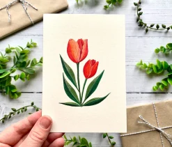 Becky Amelia Tulips Greeting Card- Greeting Cards