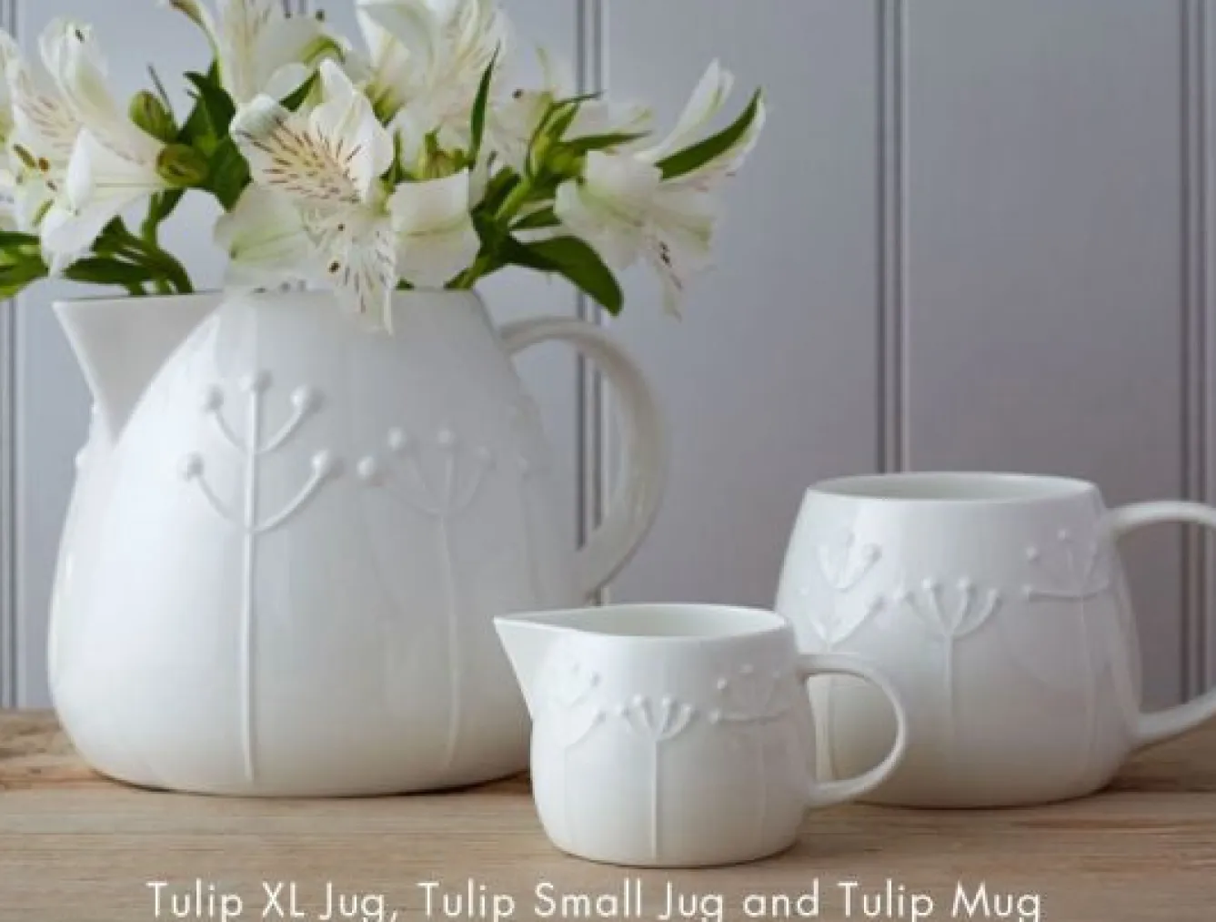 Repeat Repeat Tulip Sprig Large Jug- Jugs|Flowers & Garden