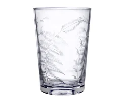 The Vintage List Tumbler with Fern Design by- Glassware
