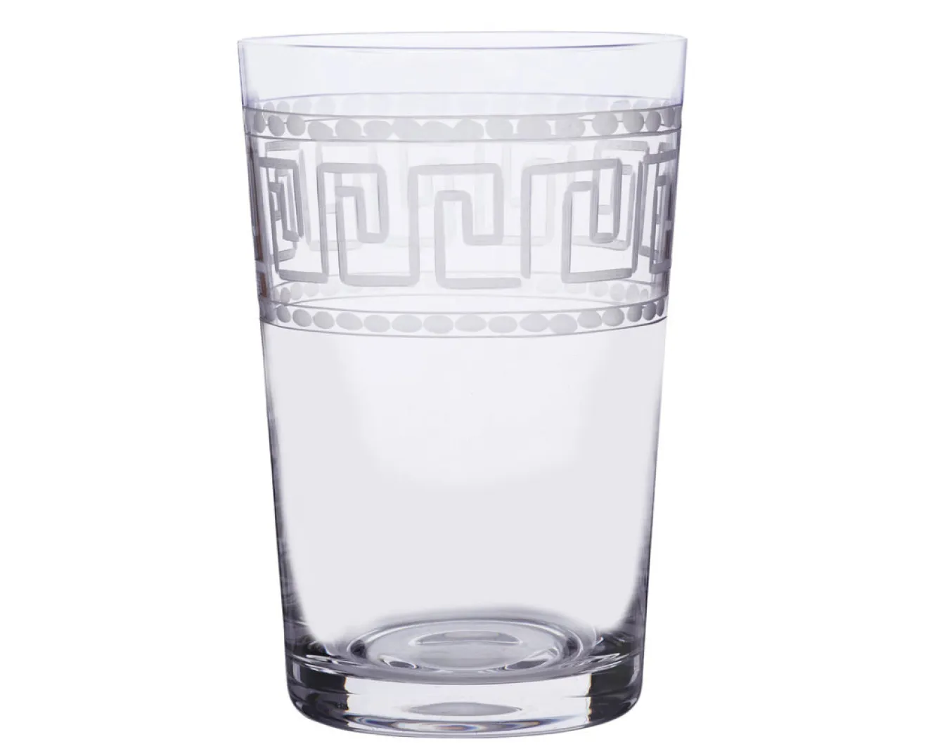The Vintage List Tumbler with Greek Key Design by- Glassware