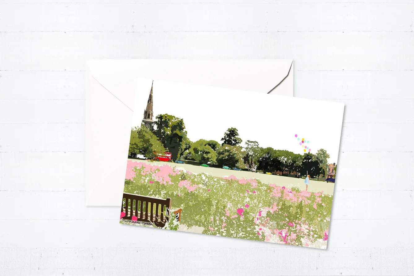 Njeri Illustrated Turnham Green Card- Greeting Cards