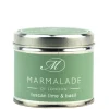 Marmalade of London Tuscan Lime & Basil Medium Tin Candle- Home Fragrance