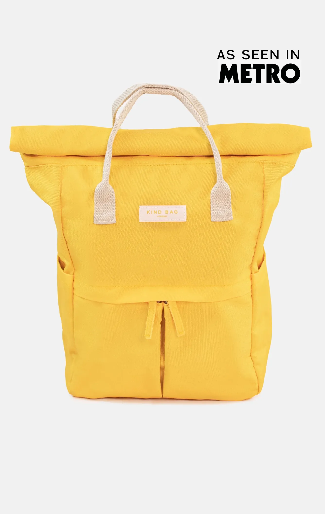 Kind Bag London Tuscan Sun Yellow Hackney Medium Backpack- Bags