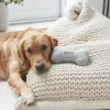 Sweet William Tweed Dog Bone Shaped Dog Toy - Grey- Pets