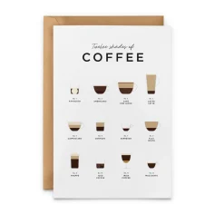 Everlong Print Co. Twelve Shades of Coffee Card- Greeting Cards