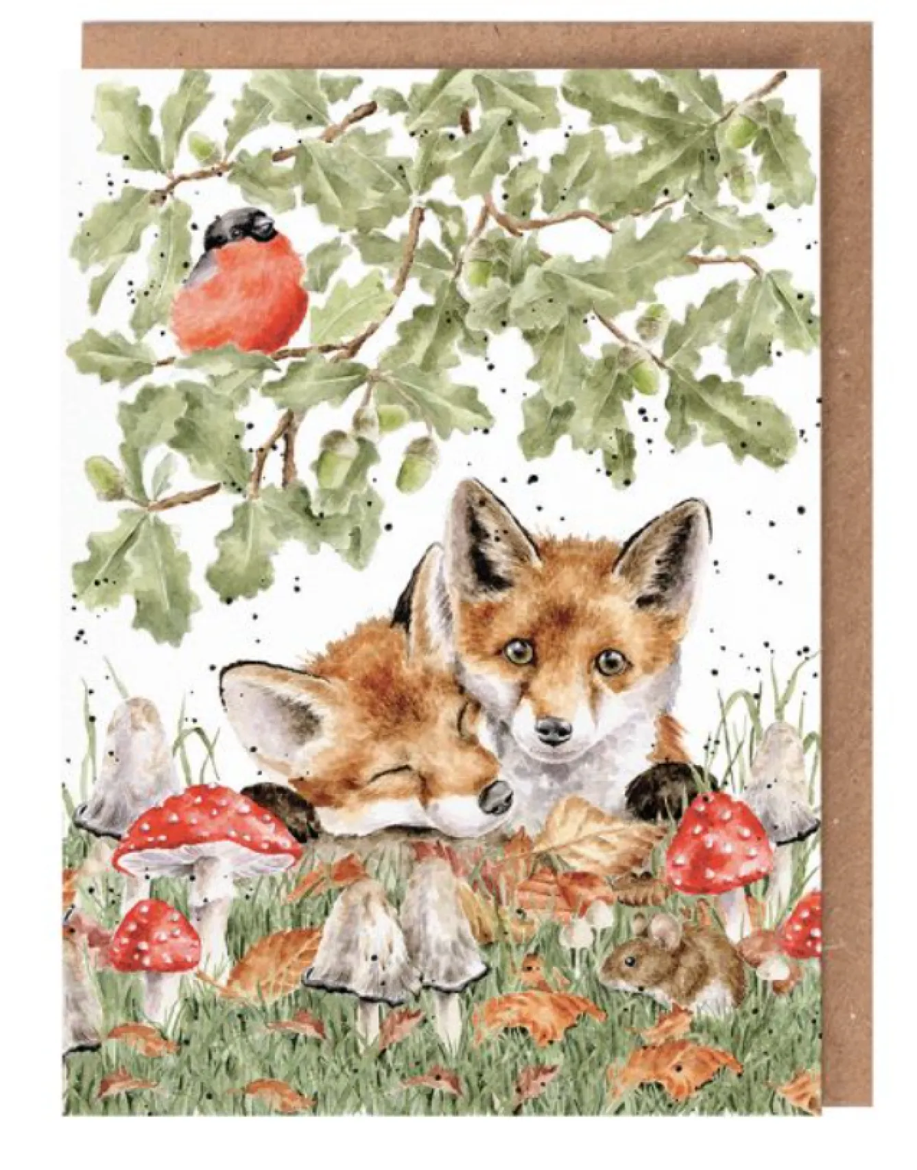 Wrendale Designs 'Under the Oak Tree' Fox Greetings Card- Greeting Cards