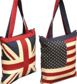 Woven Magic Union Americana Vintage Zipped Tote Bag- Bags