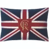 Jan Constantine Union Jack Coronation Insignia Pillow - Shield- Royal|Pillows & Throws