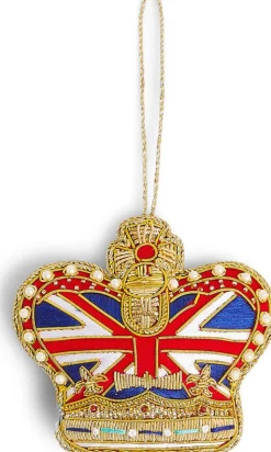 Tinker Tailor Union Jack Crown Decoration by London- Christmas Decorations|Seasonal Decor