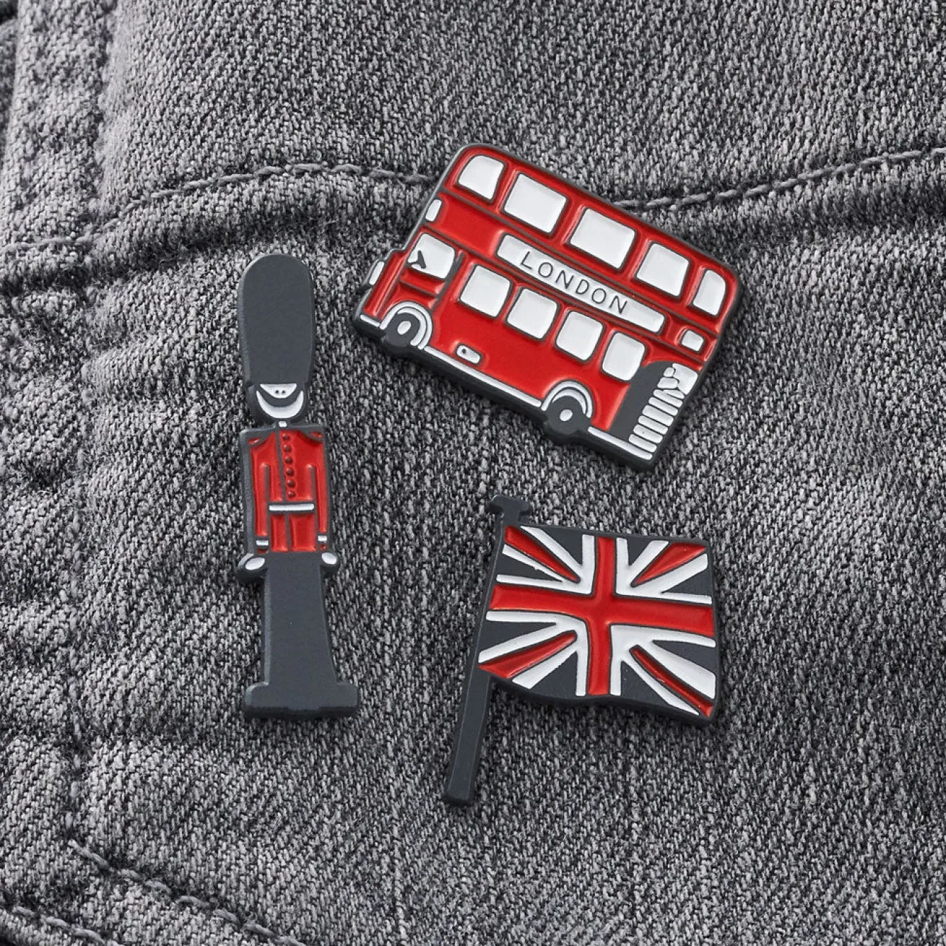 Victoria Eggs Union Jack Enamel Pin Badge- Key Chains|Children