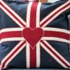 Jan Constantine Union Jack Square Pillow - Navy- Pillows & Throws