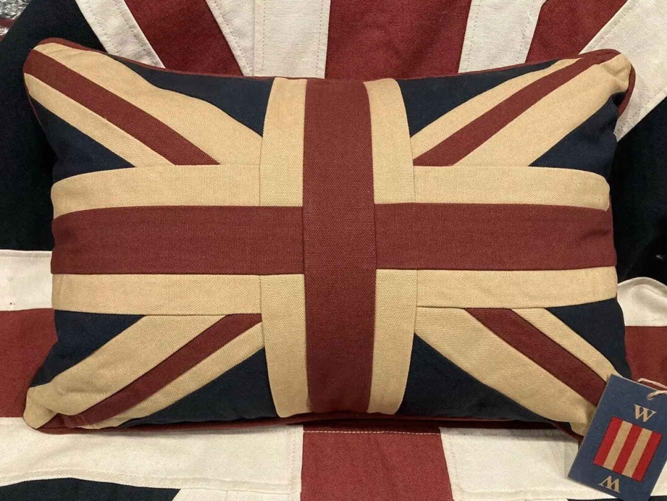 Woven Magic Union Jack Vintage 12 x 18 inch Pillow- Pillows & Throws