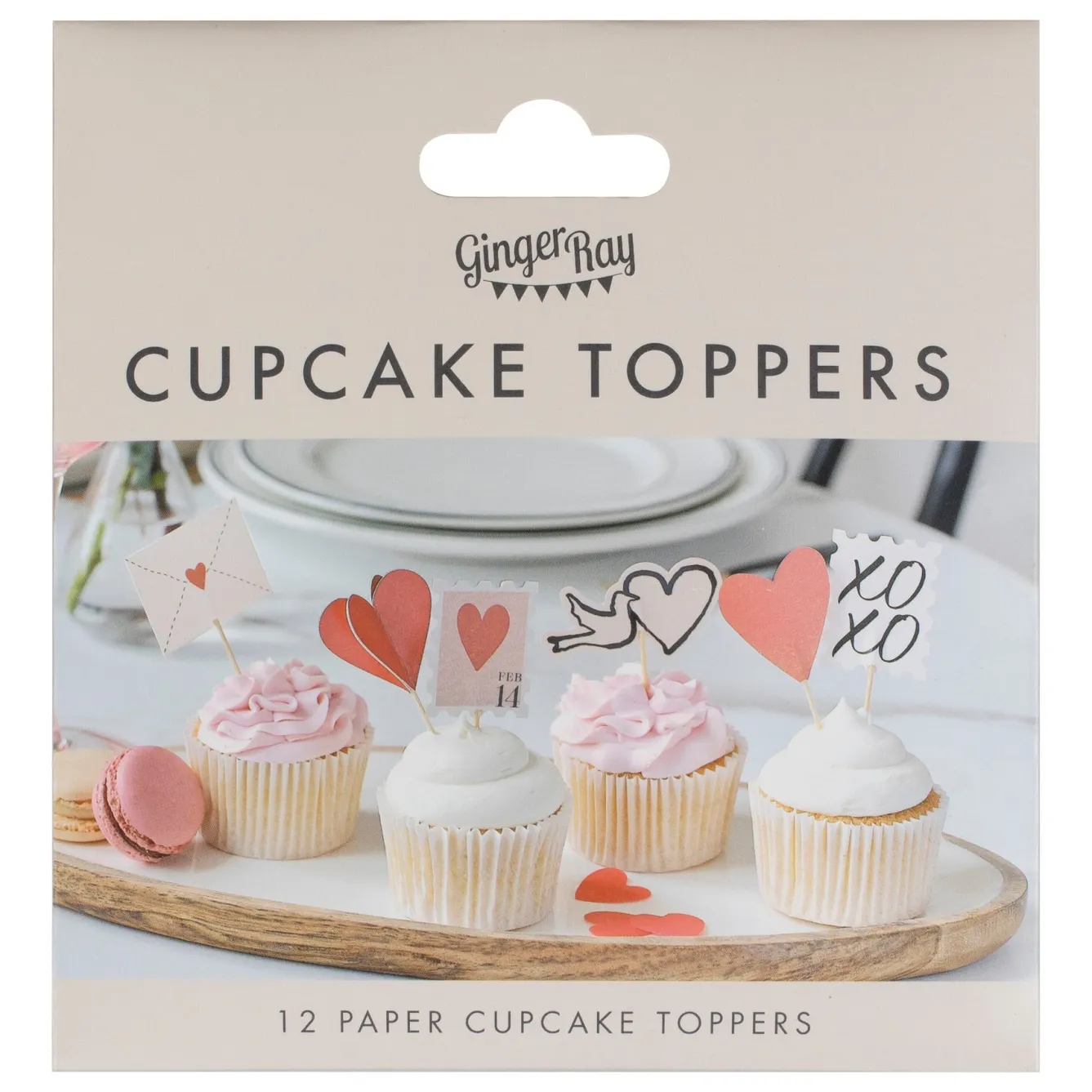 Ginger Ray Valentines Cupcake Toppers- Valentine's Day|Seasonal Decor