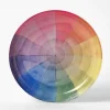 Roomytown Vintage Colour Wheel Round Enamel Printed Tray- Trays|Stationery