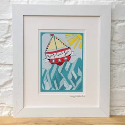 Lucky Lobster Vitamin Sea Print Framed- Art