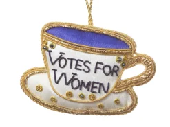 St. Nicolas Votes for Women Tea cup Decoration- Royal|Christmas Decorations