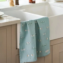 Sophie Allport Watercolor Dragonfly Tea Towel- Tea|Tea