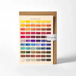 Roomytown Watercolour Swatches Greetings Card- Greeting Cards