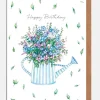 Lottie Murphy Watering Can Floral  Birthday Card- Gardening