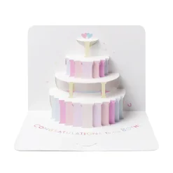 The Art File Wedding Cake Pop Out Greeting Card- Greeting Cards