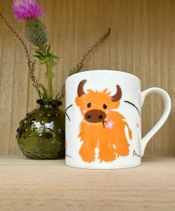 Mclaggan Smith Wee Highland Coo Bone China Mug- Tea|Whimsical