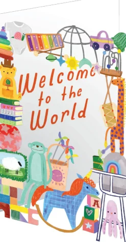 Roger La Borde Welcome to the World, Lasercut Greeting card- Greeting Cards