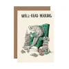 Bewilderbeest Well-Read Herring Greetings Card- Greeting Cards