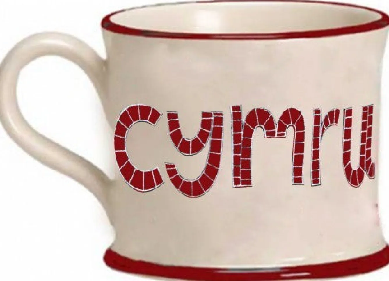 Moorland Pottery Welsh Dragon Red Mug by- Whimsical|Places