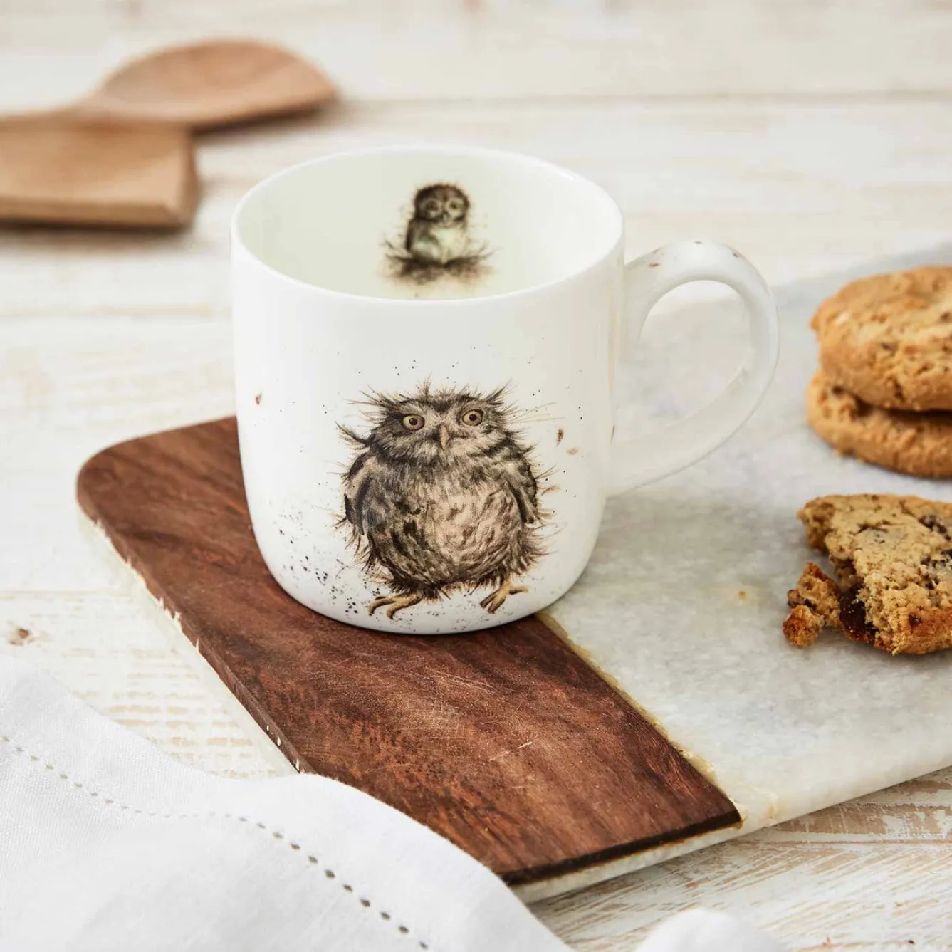 Wrendale Designs 'What a Hoot' Owl Bone China Mug- Whimsical|Animals