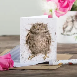 Wrendale Designs 'What a Hoot' Owl Enclosure Card- Greeting Cards