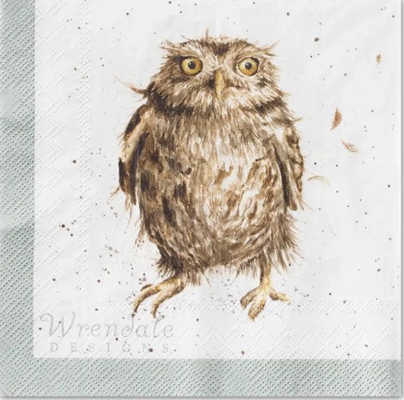 Wrendale Designs 'What a Hoot' Owl Paper Napkins- Tea
