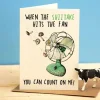 Bewilderbeest When The Shitake Hits The Fan Greetings Card- Greeting Cards