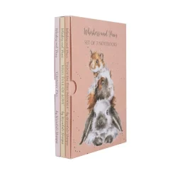 Wrendale Designs Whiskers & Paws - Set of 3 Notebooks- Stationery|Pets