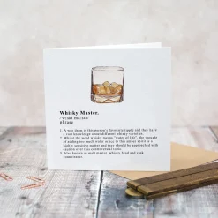 Toasted Crumpet Whiskey Master Greetings Card- Father's Day|Greeting Cards