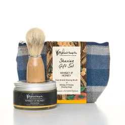 The Highland Soap Company Whisky & Honey Wash Bag & Shaving Kit- Soaps & Lotions