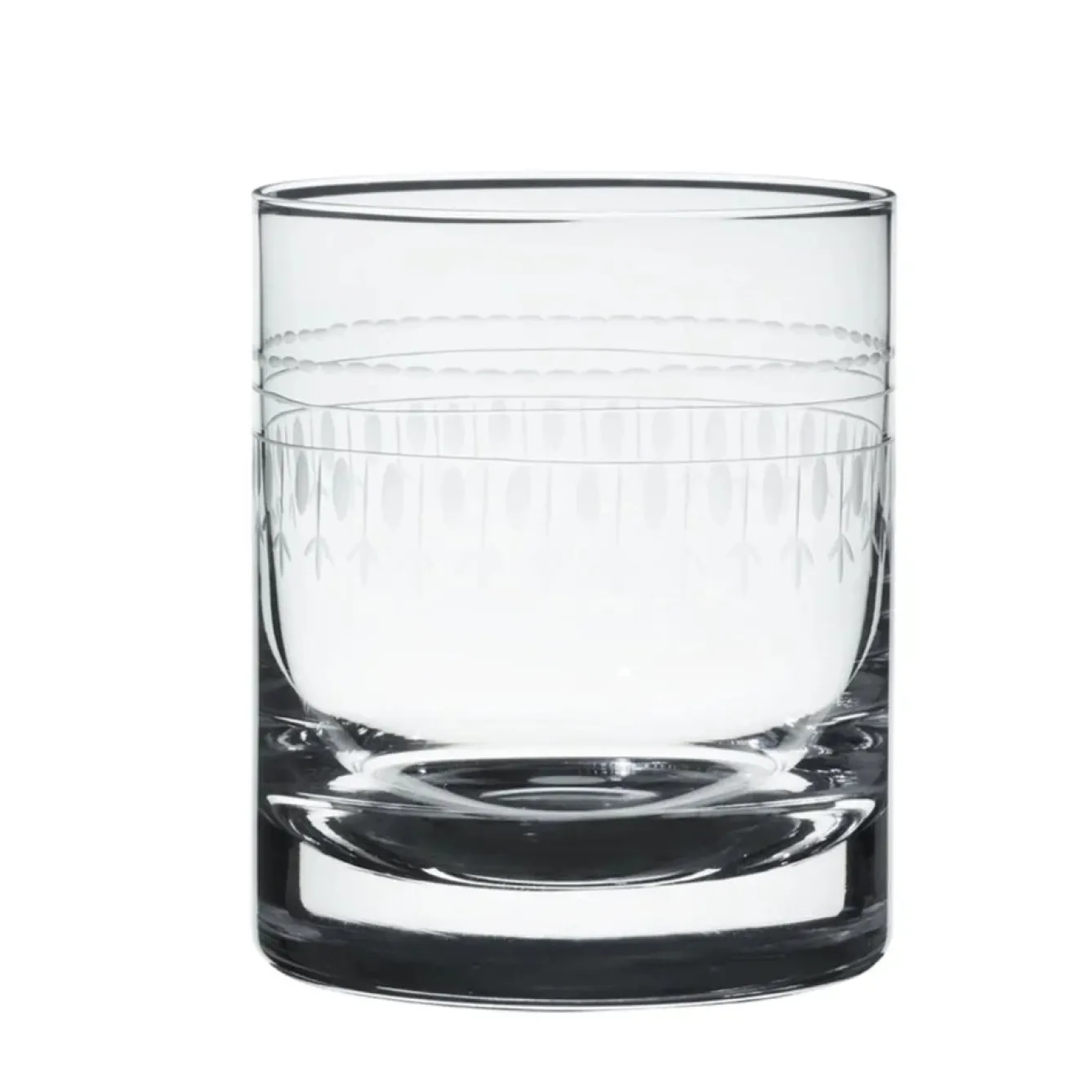 The Vintage List Whisky Glass with Ovals Design by- Glassware
