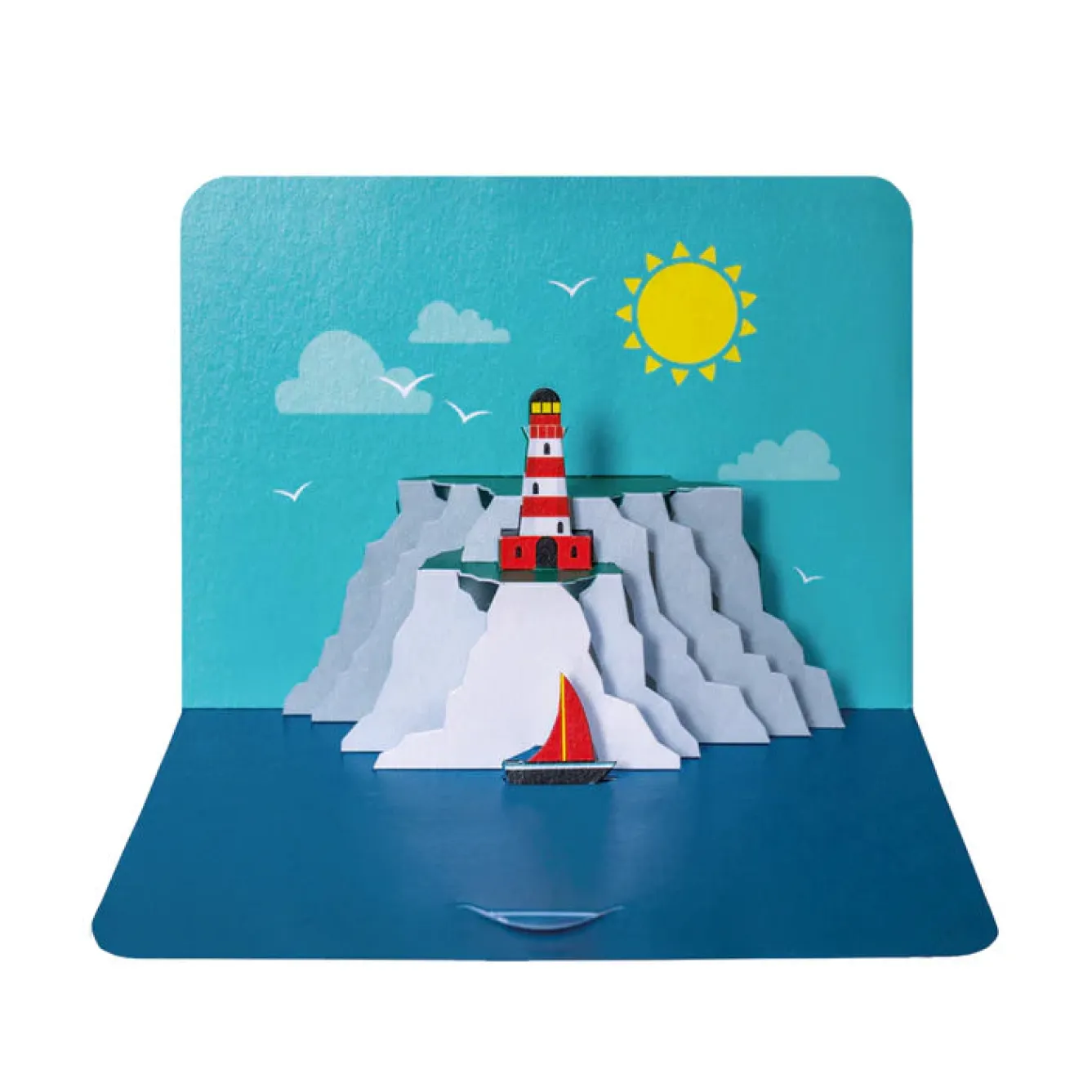 The Art File White Cliffs Pop Out Greeting Card- Greeting Cards